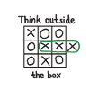 Think outside the box TIC TAC TOE