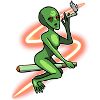 Weed Alien sur un joint