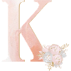 Letter K with flowers