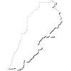 Mappa del Libano come contorno