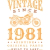 Vintage 1981 Motorcycle Retro Vintage Gift