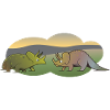 Pair of Triceratops