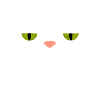 Green eyes cat head