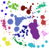 Paint splatter design