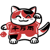 Chat calicot japonais Maneki Neko