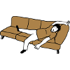 Sleeping man couch