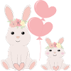Cute bunnies bright