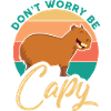 Capibara-eigenaar zoogdier capibara-motief