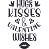 Hugs kisses valentine wishes