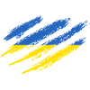 Ukraine flag scratchUkrainian flag claws