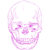 SkullSketchDarkPink