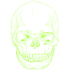 SkullSketchGreen