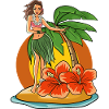 Hawaii Hula Mädchen