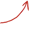 growth arrow red