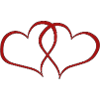 two red hearts