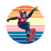 Monkey gorilla skateboard fear