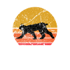 Retro Sun Lynx Animal Gift