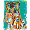 Couple with dog