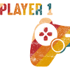 Player 1 gamer partnerlook cadeau