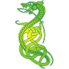 Serpent vert et jaune infini