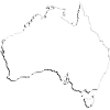 Australia map - shadow