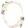 Floral Oval-Kreis personalisierbar