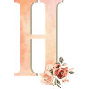 Letter H with flowers