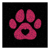 Bear's paw red pink black