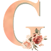 Letter G with flowers