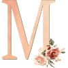 M letter with flowers