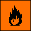 Flammable flame symbol