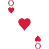 Carta da gioco Carta Cuore Regina Carnevale Carnevale