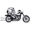 motorcycle skull skull biker