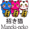 bunte winkekatzen Maneki neko