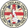 UK Map Flag Emblem