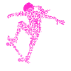 Skater Girl Skateboard Stunt Gift