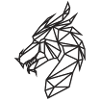 Dragón negro geométrico