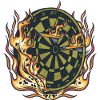 Burning dartboard