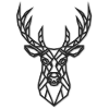 Cerf noir géométrique