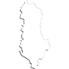Albania map - shadow