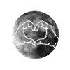 Moon Heart Love Valentine's Day