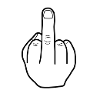 Middle finger Stinkefinger