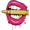 Lips and bullet