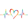 Rainbow LGBT Heartbeat