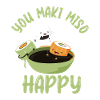 Funny sushi saying design