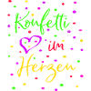 Karneval Fasching Konfetti im Herzen