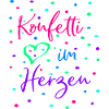Karneval Fasching Konfetti im Herzen