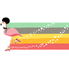 Retro Flamingo Rollerblade