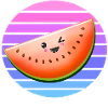 Winking melon at sunset