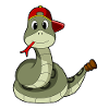 Serpent avec casquette